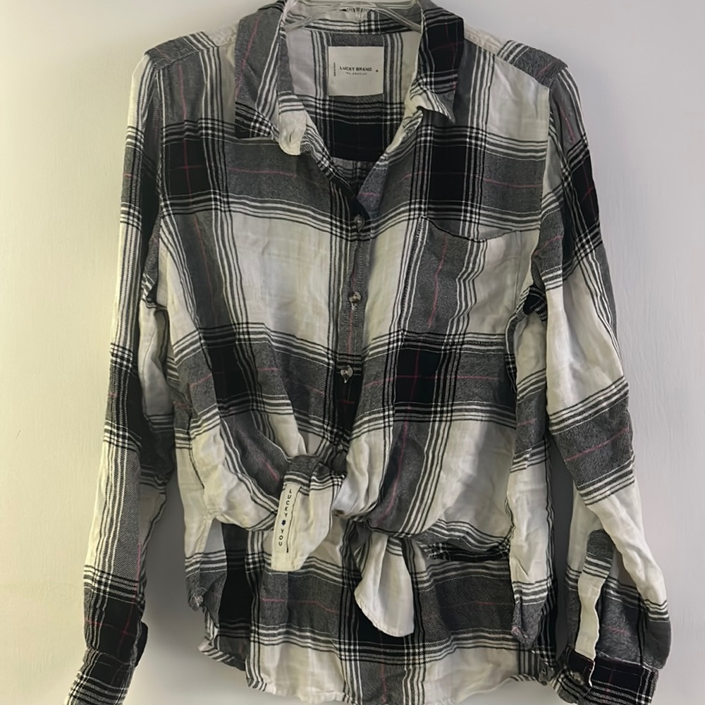 Luck Brand flannel Black & White